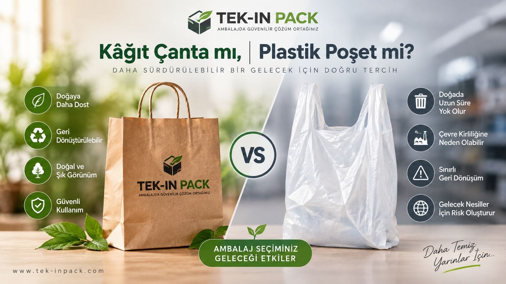 kağıt çanta ile plastik poşet farkı